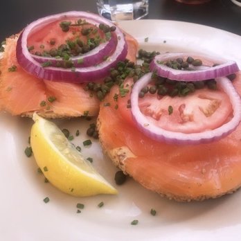 Uptown Cafe - Salmon and lox! So delicious! - Breakfast & Brunch Near Me - Bloomington, Indiana