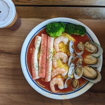 Good Catch Cafe - Seafood Combo in Tomato Bisque - Hong Kong Style Cafe Near Me - Markham, Ontario Good Catch Cafe - Seafood Combo in Tomato Bisque - Hong Kong Style Cafe Near Me - Markham, Ontario