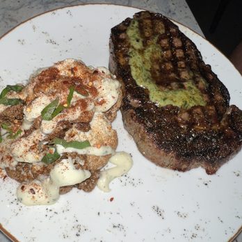 Cork & Pig Tavern - Ribeye and cauliflower - New American Near Me - Midland, Texas Cork & Pig Tavern - Ribeye and cauliflower - New American Near Me - Midland, Texas