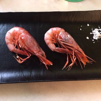 Bodega 1900 - Two perfectly cooked gambas with sal de mar - Tapas/Small Plates Near Me - Barcelona, B