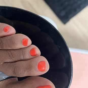 Kiara Nail Lounge - My left foot after pedicure - Nail Salons Near Me - Katy, Texas Kiara Nail Lounge - My left foot after pedicure - Nail Salons Near Me - Katy, Texas