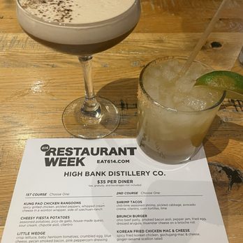 High Bank Distillery - Espresso martini and Margherita - New American Near Me - Columbus, Ohio High Bank Distillery - Espresso martini and Margherita - New American Near Me - Columbus, Ohio