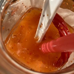 Mangonada 1min after they gave it to me all melted with ice chunks. Mangonada 1min after they gave it to me all melted with ice chunks.