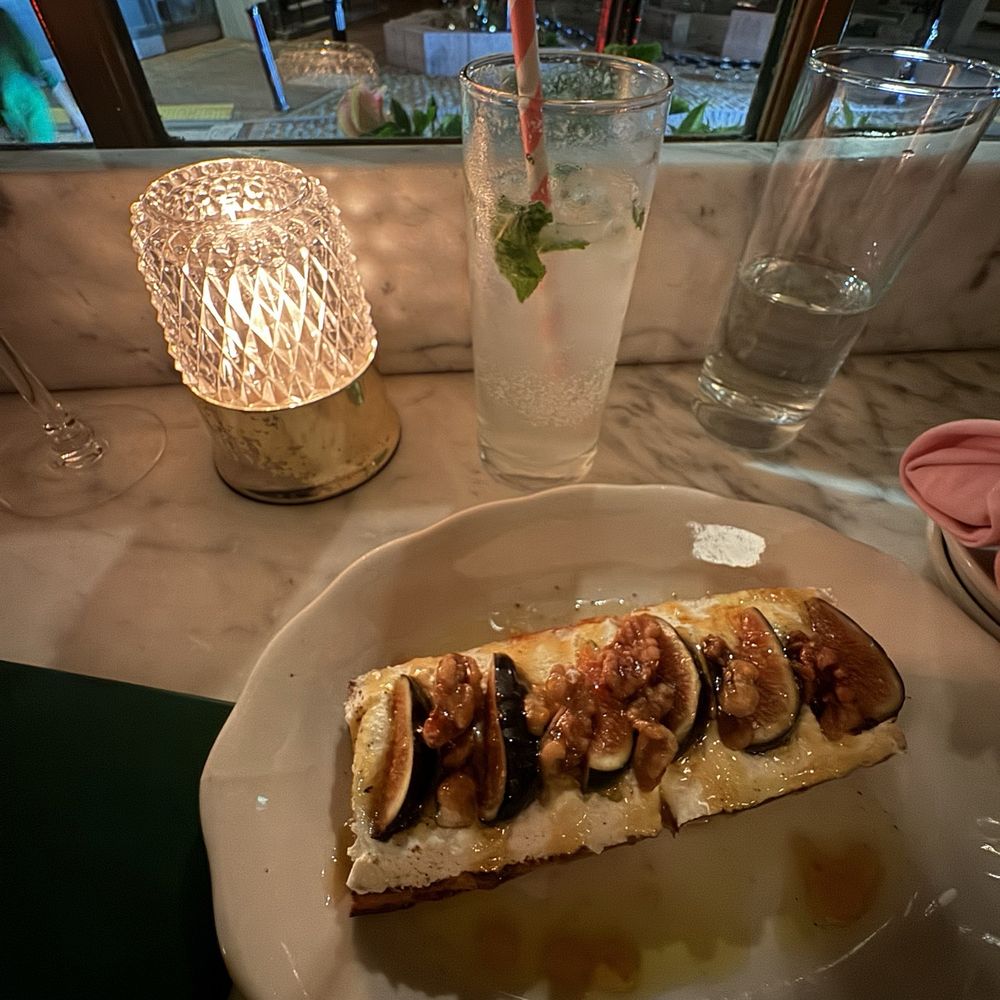 Ciao Roma - Ricotta bruschetta with figs and walnuts - Italian Near Me - Boston, Massachusetts Ciao Roma - Ricotta bruschetta with figs and walnuts - Italian Near Me - Boston, Massachusetts