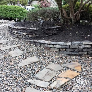 Solid Landscaping - a garden with a stone retaining wall - Landscaping Near Me - Vancouver, British Columbia Solid Landscaping - a garden with a stone retaining wall - Landscaping Near Me - Vancouver, British Columbia