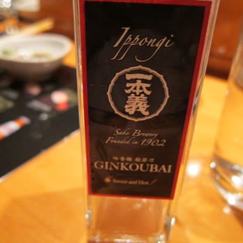 Sawa Sushi - Ginkoubai Hannya Tou Plum Sake - Sushi Bars Near Me - Sunnyvale, California