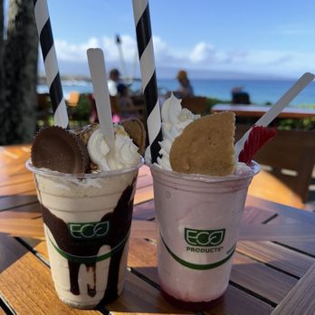 Burger Shack - Nutty Peanut Butter Shake and Kula Crunch Strawberry Shake - Burgers Near Me - Kapalua, Hawaii Burger Shack - Nutty Peanut Butter Shake and Kula Crunch Strawberry Shake - Burgers Near Me - Kapalua, Hawaii