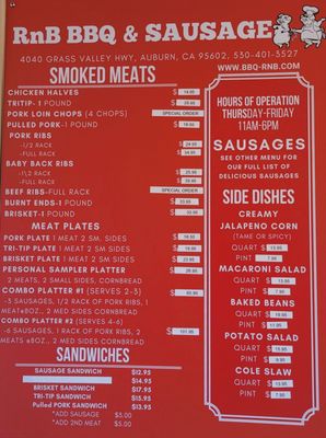 Menu photo 5 RNB BBQ & Sausage Auburn, CA Menu photo 5 RNB BBQ & Sausage Auburn, CA