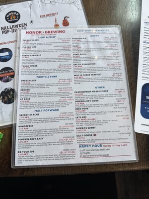 Menu photo 4 Honor Brewing Sterling, VA