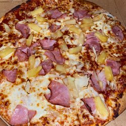 Domino's Pizza - Thin Crust- ham, pineapple, and onion