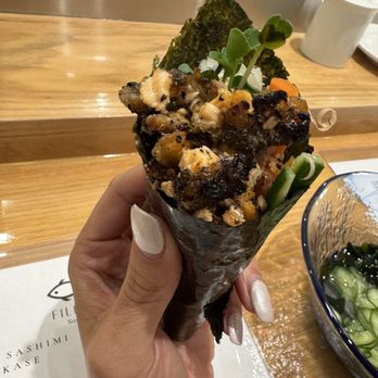 Fillet Sushi - Salmon skin hand roll - Sushi Bars Near Me - Monrovia, California