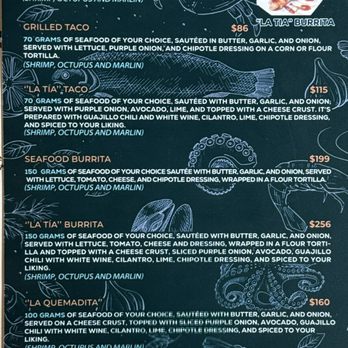 La Tía Ñaña - Menu - Restaurants Near Me - Puerto Vallarta, JAL