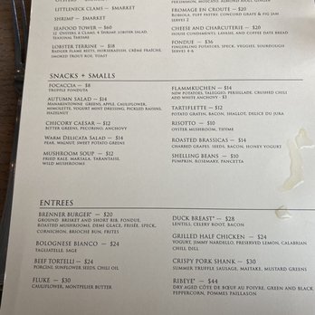 Brenner Pass - Menu - Modern European Near Me - Richmond, Virginia