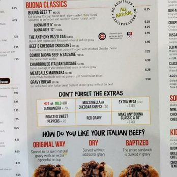 Buona - Menu - Sandwiches Near Me - Rosemont, Illinois Buona - Menu - Sandwiches Near Me - Rosemont, Illinois