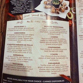 Famous Rivera Grill - Menu page 1 - Appetizers and Lunch Specials - Mexican Near Me - Hockessin, Delaware Famous Rivera Grill - Menu page 1 - Appetizers and Lunch Specials - Mexican Near Me - Hockessin, Delaware