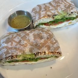 PERFECT EGG SANDWICH on an everything bagel. Very good.