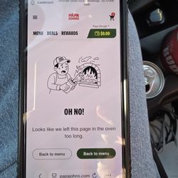 Papa Johns Pizza - Broken webpage