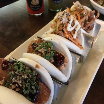 Clever Koi - Trio of Buns (softshell crab and the pork belly) + one extra - Asian Fusion Near Me - Gilbert, Arizona