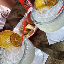 Tapatio Mexican Grill - The classic margarita with chips and salsa.
