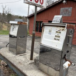 The Salty Hen - Old back in the day gas pumps