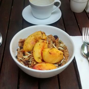 Mildred's Temple Kitchen - Granola bowl with warm peaches - Breakfast & Brunch Near Me - Toronto, Ontario Mildred's Temple Kitchen - Granola bowl with warm peaches - Breakfast & Brunch Near Me - Toronto, Ontario