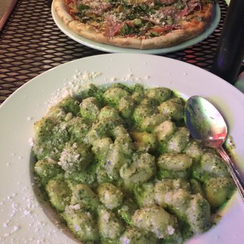 Cugini Restaurant - Pesto Gnocchi and Prosciutto @ artichoke pizza. - Italian Near Me - Albany, California Cugini Restaurant - Pesto Gnocchi and Prosciutto @ artichoke pizza. - Italian Near Me - Albany, California
