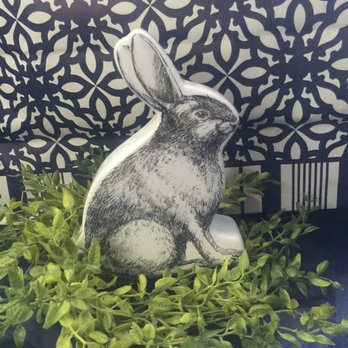 The Cobblestone Rose - Beautiful bunny with faux wreath - Florists Near Me - Saline, Michigan