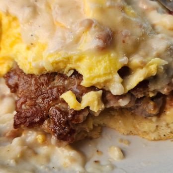 Lil Joe’s - Biscuits and gravy and sausage patty and scrambled eggs - Diners Near Me - Sacramento, California
