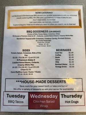 Menu photo 2 Backroads Smokehouse BBQ Trenton, NC