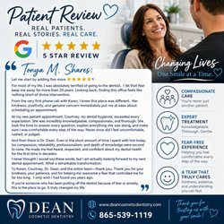 Dean Cosmetic Dentistry - WOW!! Over 1600 Five Star Reviews can't be wrong. Give us a call to start your smile journey today. 865-539-1119