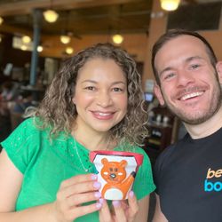 Beepboop Spanish-Learning Community - A cute flowerpot with our mascot "Talkka the Quokka" handmade for students by our amazing Spanish tutor Patty