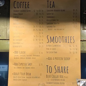 Blue Collar Coffee - Drinks menu - Coffee & Tea Near Me - Indianapolis, Indiana Blue Collar Coffee - Drinks menu - Coffee & Tea Near Me - Indianapolis, Indiana