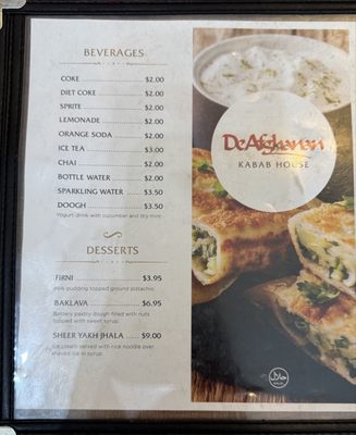 Menu photo 3 De Afghanan Kabob House Walnut Creek, CA