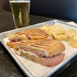 Gander Taphouse - $11 Cubano and chips. Lemon drop cider.