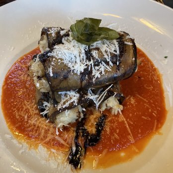 The Pullman - Eggplant Cannelloni($17) yummy! Nice and crispy eggplant with the risotto inside. Great balance with the tomato sauce. - New American Near Me - Glenwood Springs, Colorado The Pullman - Eggplant Cannelloni($17) yummy! Nice and crispy eggplant with the risotto inside. Great balance with the tomato sauce. - New American Near Me - Glenwood Springs, Colorado