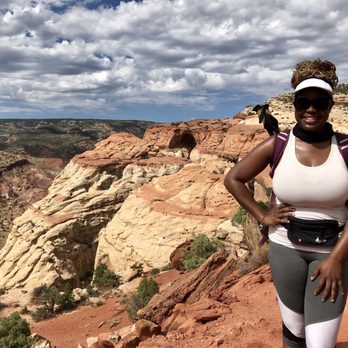 Cassidy Arch - Cassidy Arch behind me and this amazing view! - Hiking Near Me - Torrey, Utah