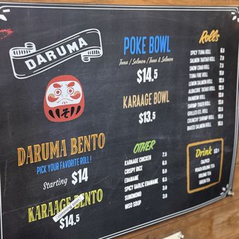 Daruma - Menu - Sushi Bars Near Me - Los Angeles, California