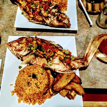 Zola Cultural Kitchen - Jollof rice with red snapper and plantains - African Near Me - Mesa, Arizona Zola Cultural Kitchen - Jollof rice with red snapper and plantains - African Near Me - Mesa, Arizona