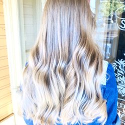 Rapunzel Day Spa & Salon - First time getting her hair colored! Styled by Heather