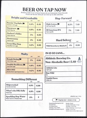 Menu photo 2 Hound Song Brewing Columbus, TX Menu photo 2 Hound Song Brewing Columbus, TX