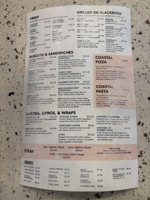 Menu photo 8 Coastal Grill Galveston, TX
