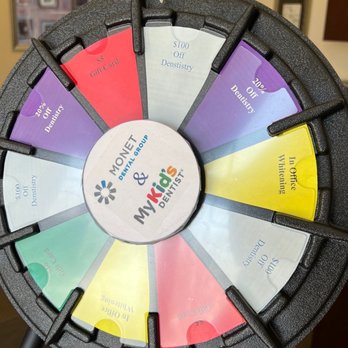 Monet Dental Group - wheel of giving away after you give a review in Yelp or Google. - General Dentistry Near Me - Rancho Cucamonga, California Monet Dental Group - wheel of giving away after you give a review in Yelp or Google. - General Dentistry Near Me - Rancho Cucamonga, California