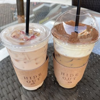 Hide Out Cafe - Rose Milk Tea + Tiramisu Milk Tea - Cafes Near Me - Rowland Heights, California