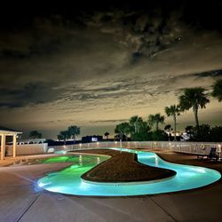 Galveston Island KOA  - Lazy River at sunset
