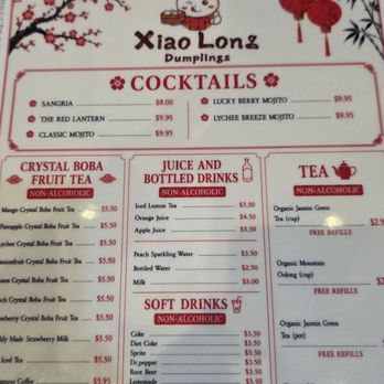 Xiao Long Dumplings - Drink menu... - Chinese Near Me - Las Vegas, Nevada Xiao Long Dumplings - Drink menu... - Chinese Near Me - Las Vegas, Nevada