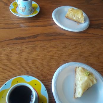 Middle Eastern Bakery and Deli - Turkish coffee and another slice of baklava - complimentary (thank you) - Bakeries Near Me - Phoenix, Arizona Middle Eastern Bakery and Deli - Turkish coffee and another slice of baklava - complimentary (thank you) - Bakeries Near Me - Phoenix, Arizona