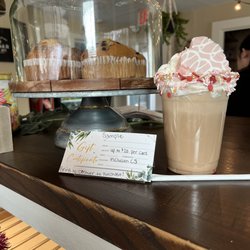 Inclusion Coffee Shop - Strawberry & vanilla valentine's day drink coffee