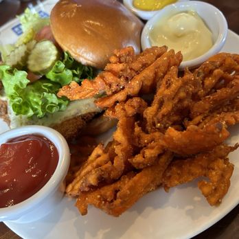 The Library Restaurant & Pub - Breaded Tenderloin Sandwich - Steakhouses Near Me - Indianapolis, Indiana The Library Restaurant & Pub - Breaded Tenderloin Sandwich - Steakhouses Near Me - Indianapolis, Indiana