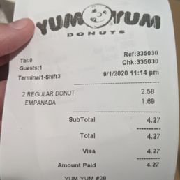 Receipt, prices. Receipt, prices.