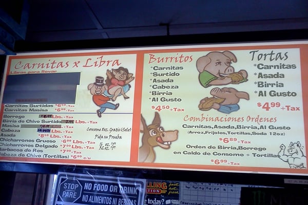 Menu photo 8 Carnitas Uruapan Santa Ana, CA